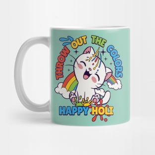 Happy Holi Cat Mug